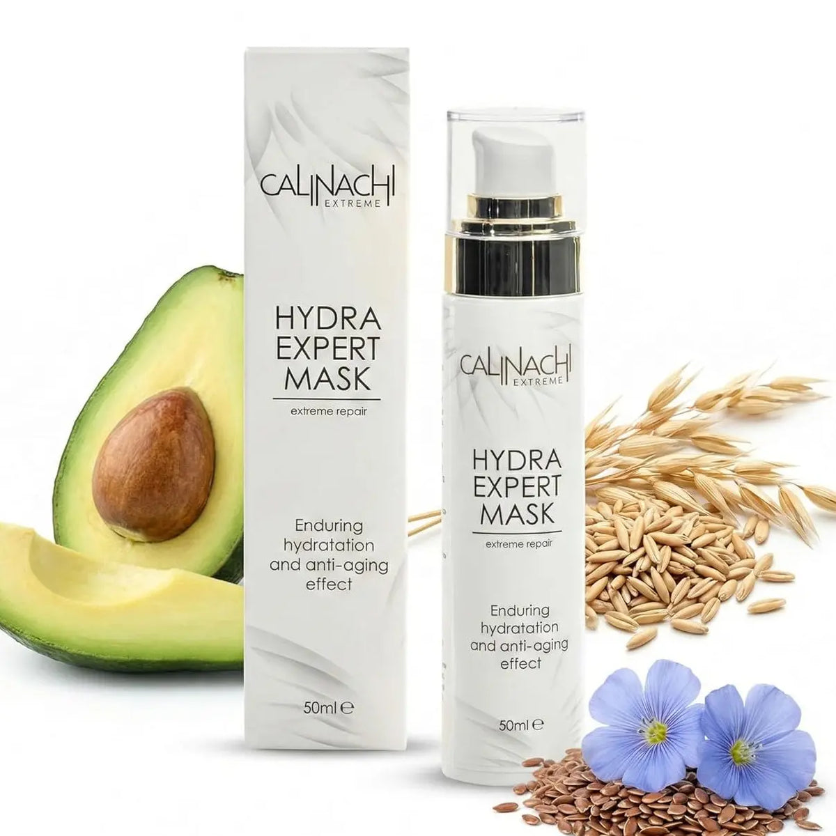 Hydra Mask for Face, Neck, and Décolletage, 50ml. CALINACHI Cosmetics