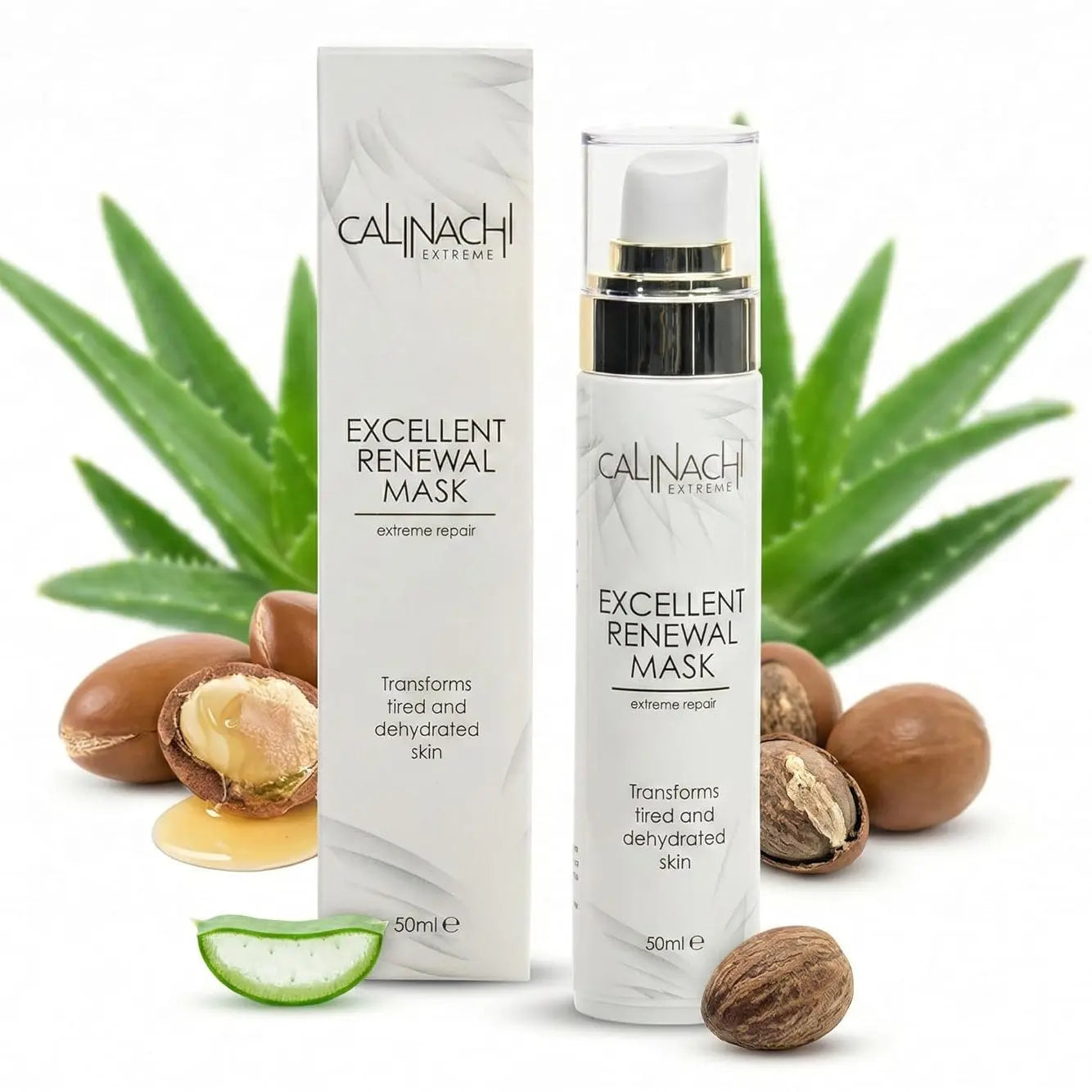 Excellent Renewal Mask for Face, Neck, and Décolletage, 50ml. CALINACHI Cosmetics