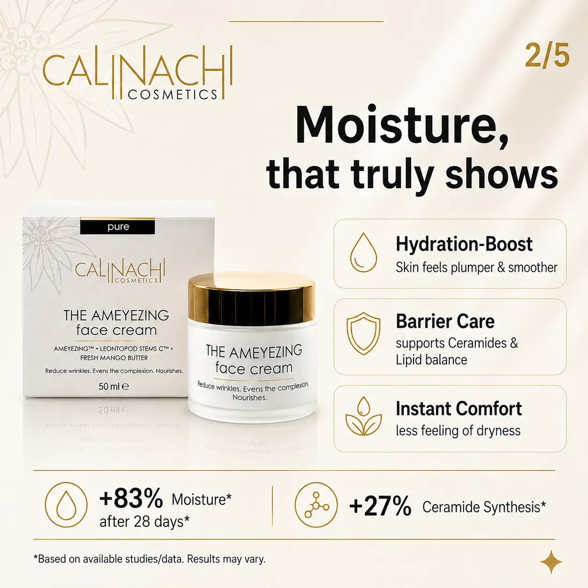 The Ameyezing REGENERATING Face Cream, 50ml. skincare CALINACHI Cosmetics