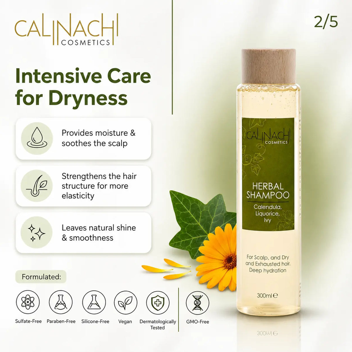 Fiber Damage Repair for Dry Hair Recovery HairCare Sets CALINACHI Cosmetics