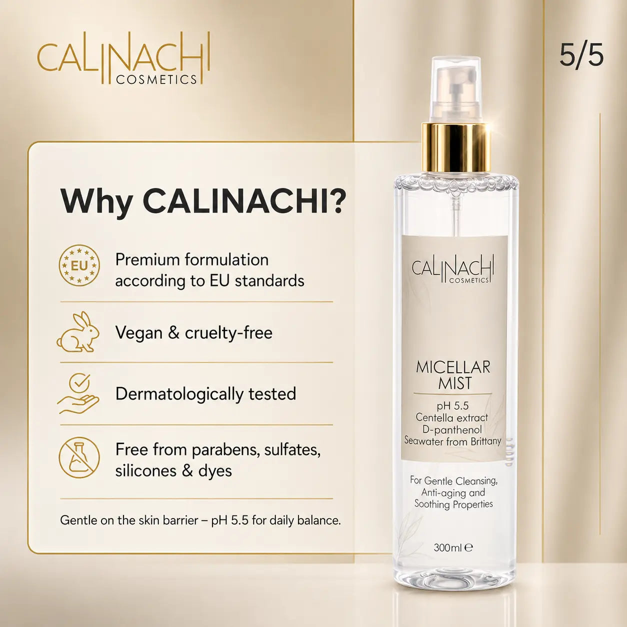 Micellar Myst, 300ml. skincare CALINACHI Cosmetics