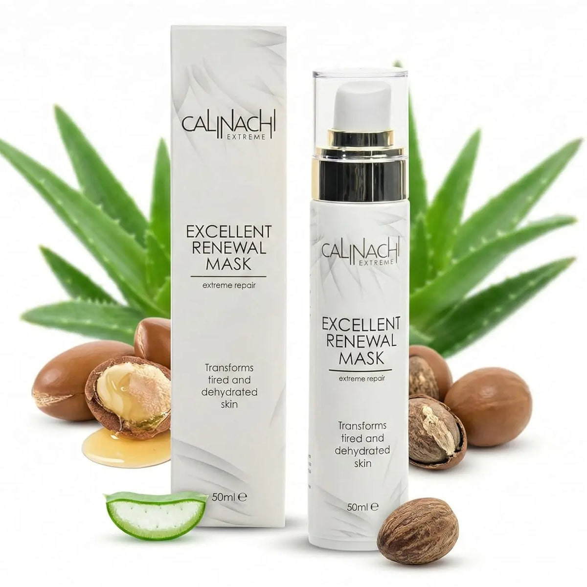 Excellent Renewal Mask for Face, Neck, and Décolletage, 50ml.  CALINACHI Cosmetics