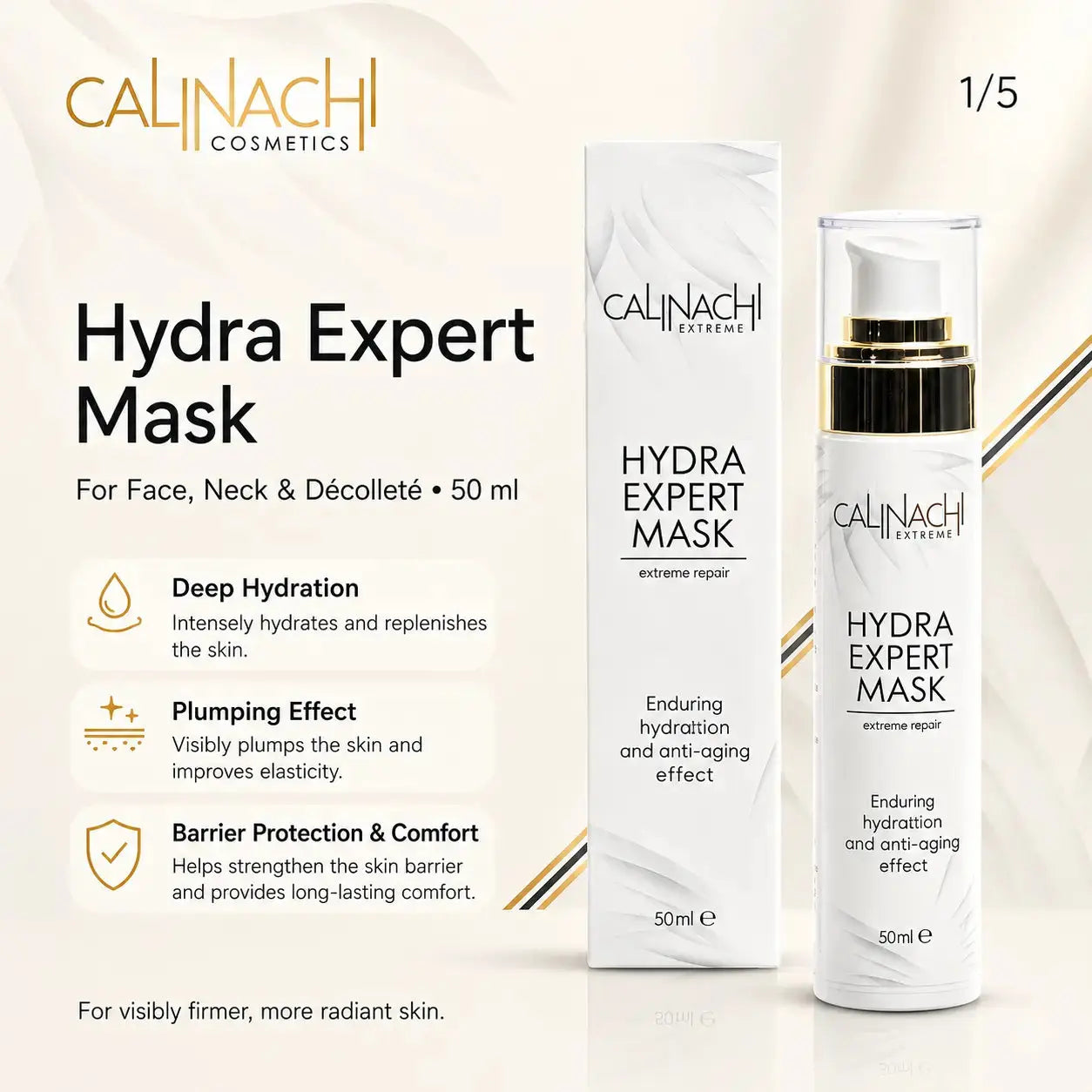 Full Therapy for Intensive Care Face, Neck and Décolleté SkinCare Set CALINACHI Cosmetics