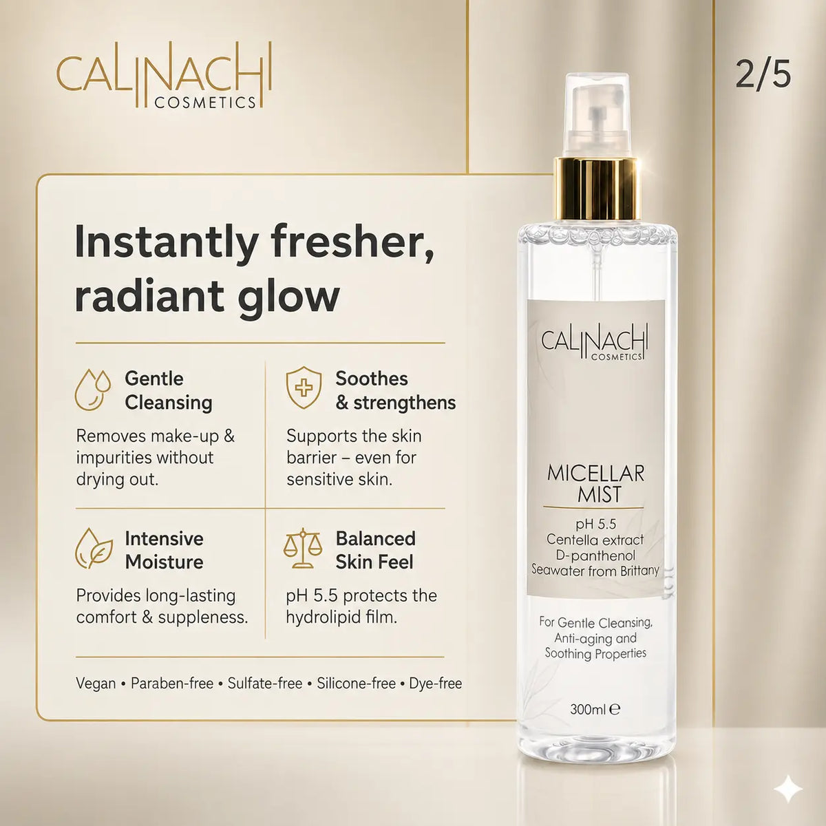 Micellar Myst, 300ml. skincare CALINACHI Cosmetics