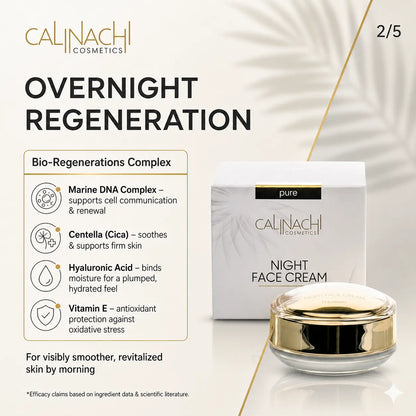 Regenerating Night Cream for Face, Neck, and Décolletage, 50ml skincare CALINACHI Cosmetics